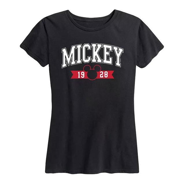 Disneys Mickey Mouse Womens 1928 Collegiate Graphic Tee Product Image