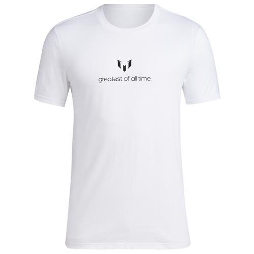 adidas Mens Greatest Of All Time Graphic T-Shirt - Black/White Product Image