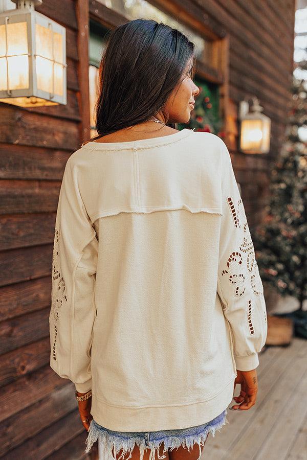 Ojai Afternoon Embroidered Top In Cream Product Image