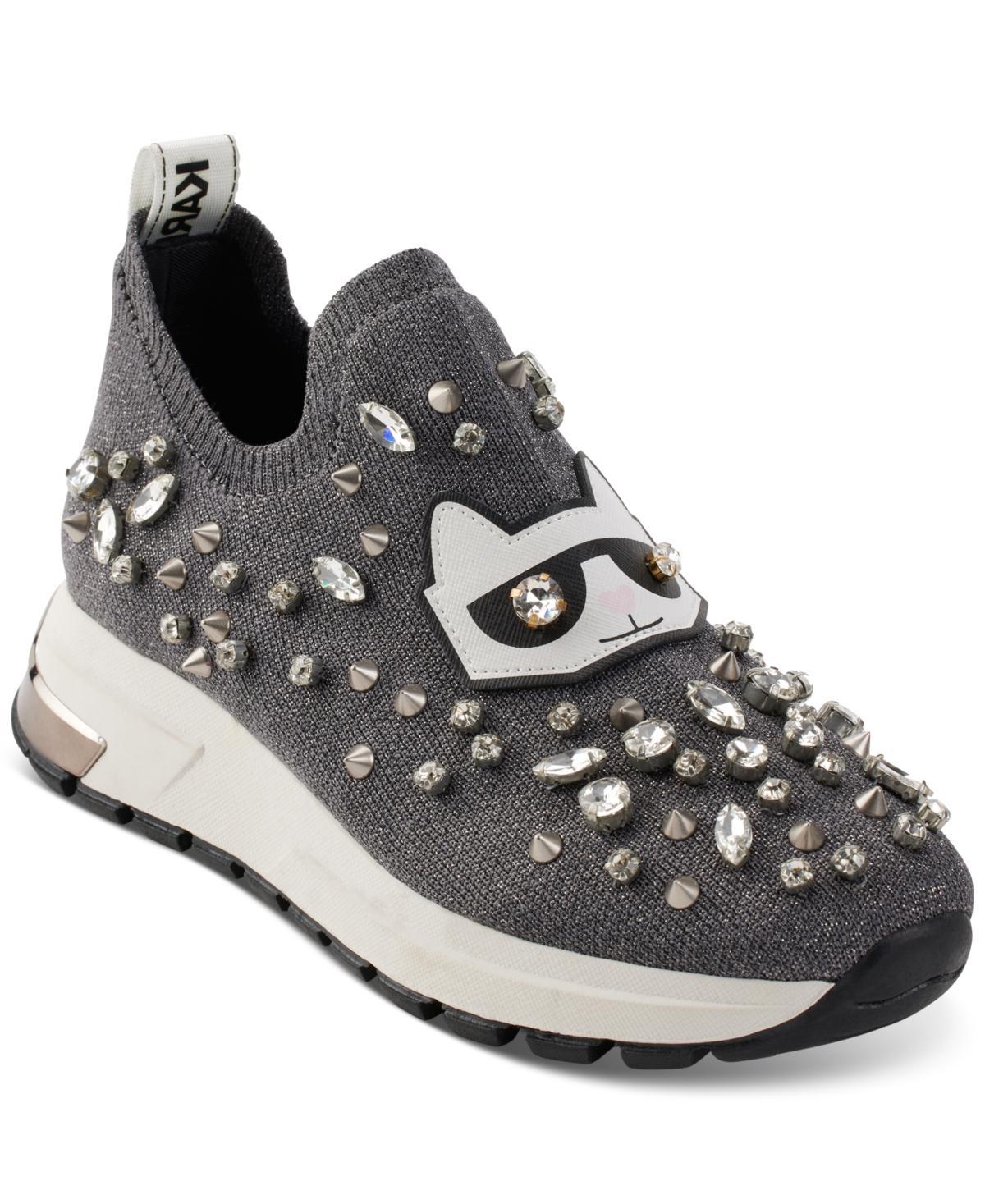 Karl Lagerfeld Paris Womens Malna Embellished Pull-On Sneakers Product Image