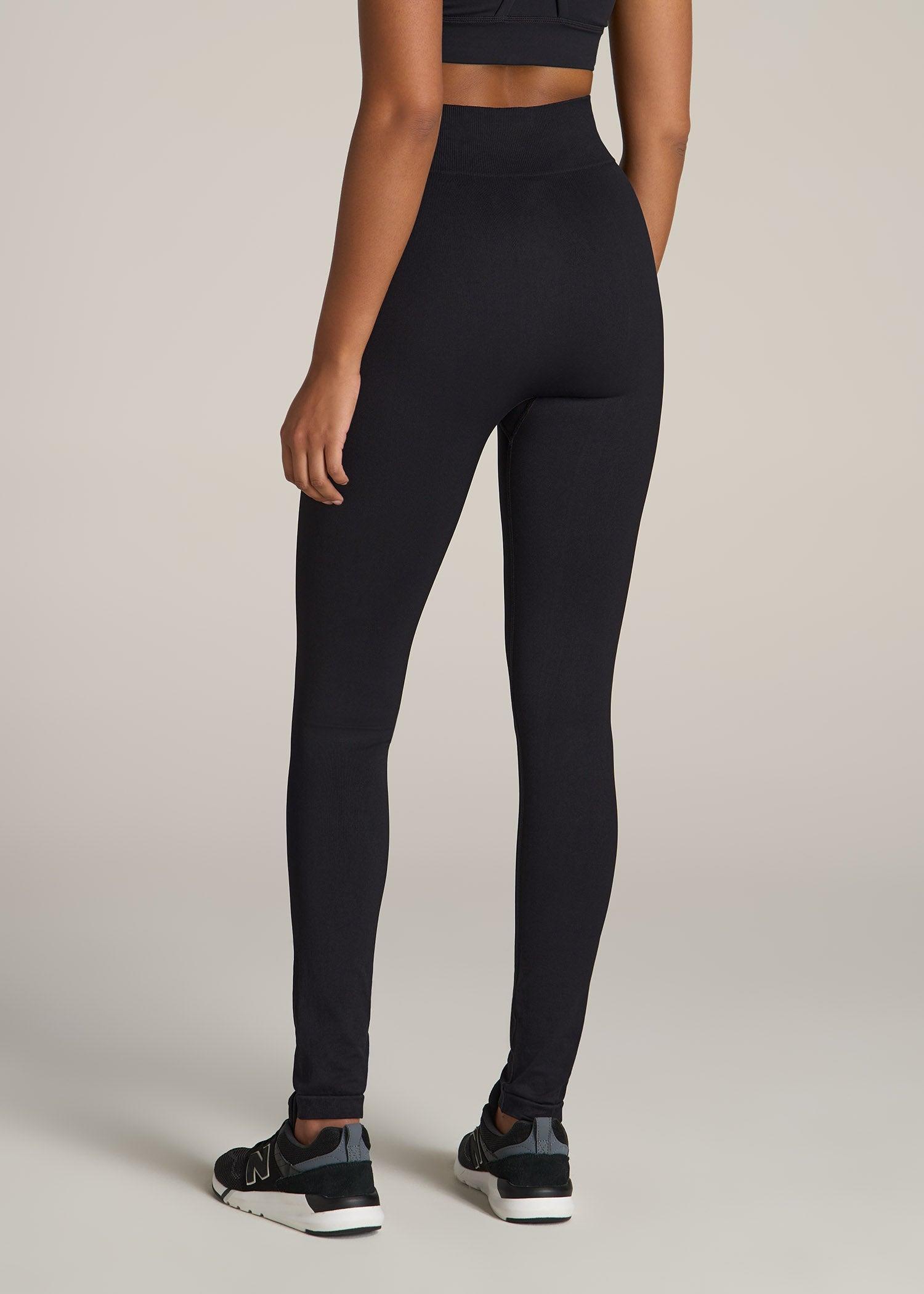 Seamless Leggings for Tall Women in Black Female Product Image