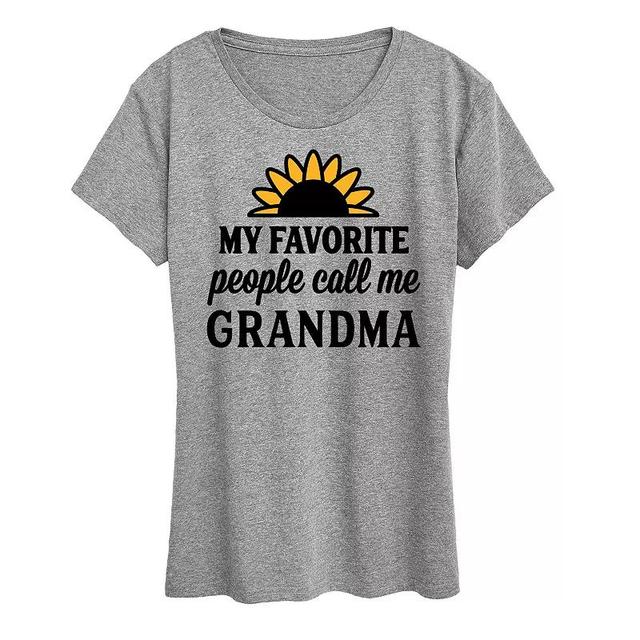 Womens Favorite People Call Me Grandma Graphic Tee Product Image