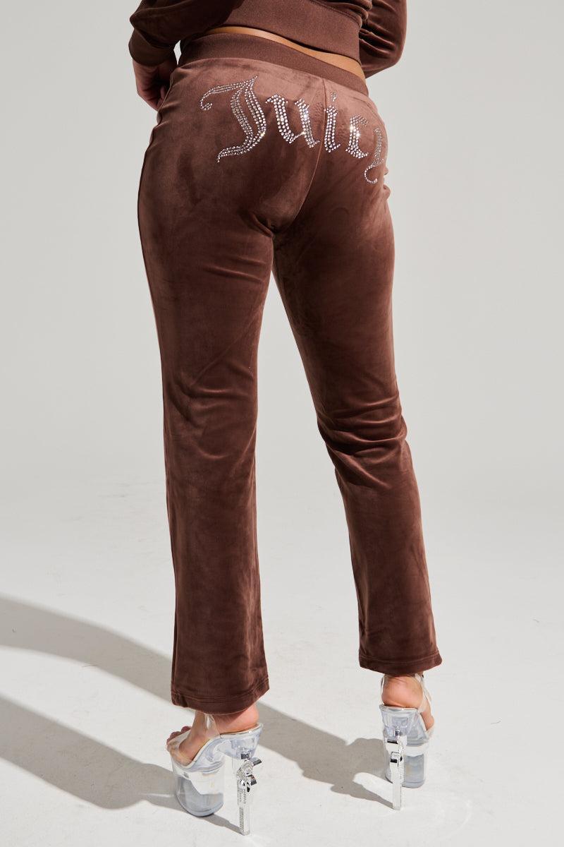 SOLID RIB WAIST VELOUR PANT Product Image