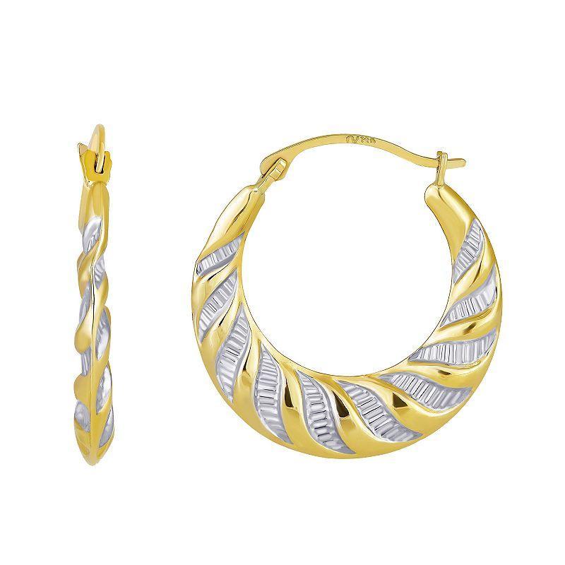 Forever 14K Polished Swirl Hoop Earrings, Womens, 14k Gold Product Image