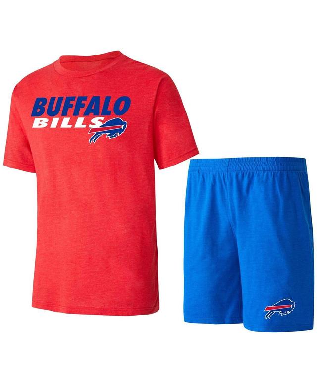 Mens Concepts Sport Royal/Red Buffalo Bills Meter T-Shirt & Shorts Sleep Set Blue Product Image