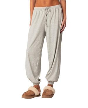 Edikted Rosanna Waffle Pajama Sweatpants Product Image