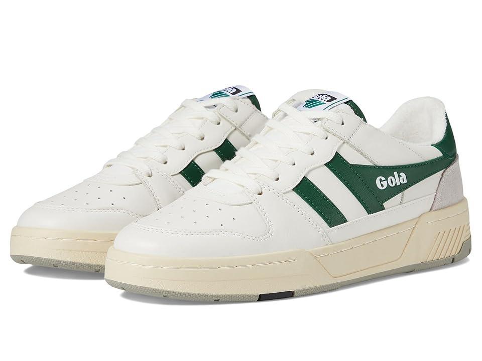 Gola Allcourt (White/Green) Men's Lace up casual Shoes Product Image