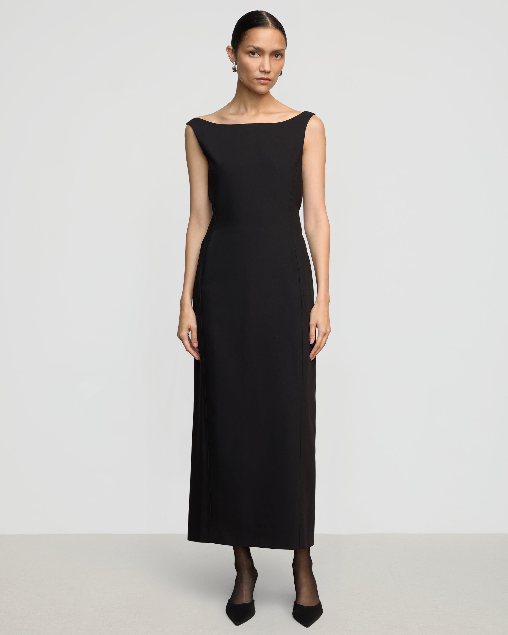 Thanya Wide-Neck Split-Back Dress Product Image