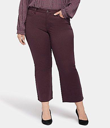 NYDJ Plus Size Julia Stretch Satin Relaxed Flare Leg Jeans Product Image