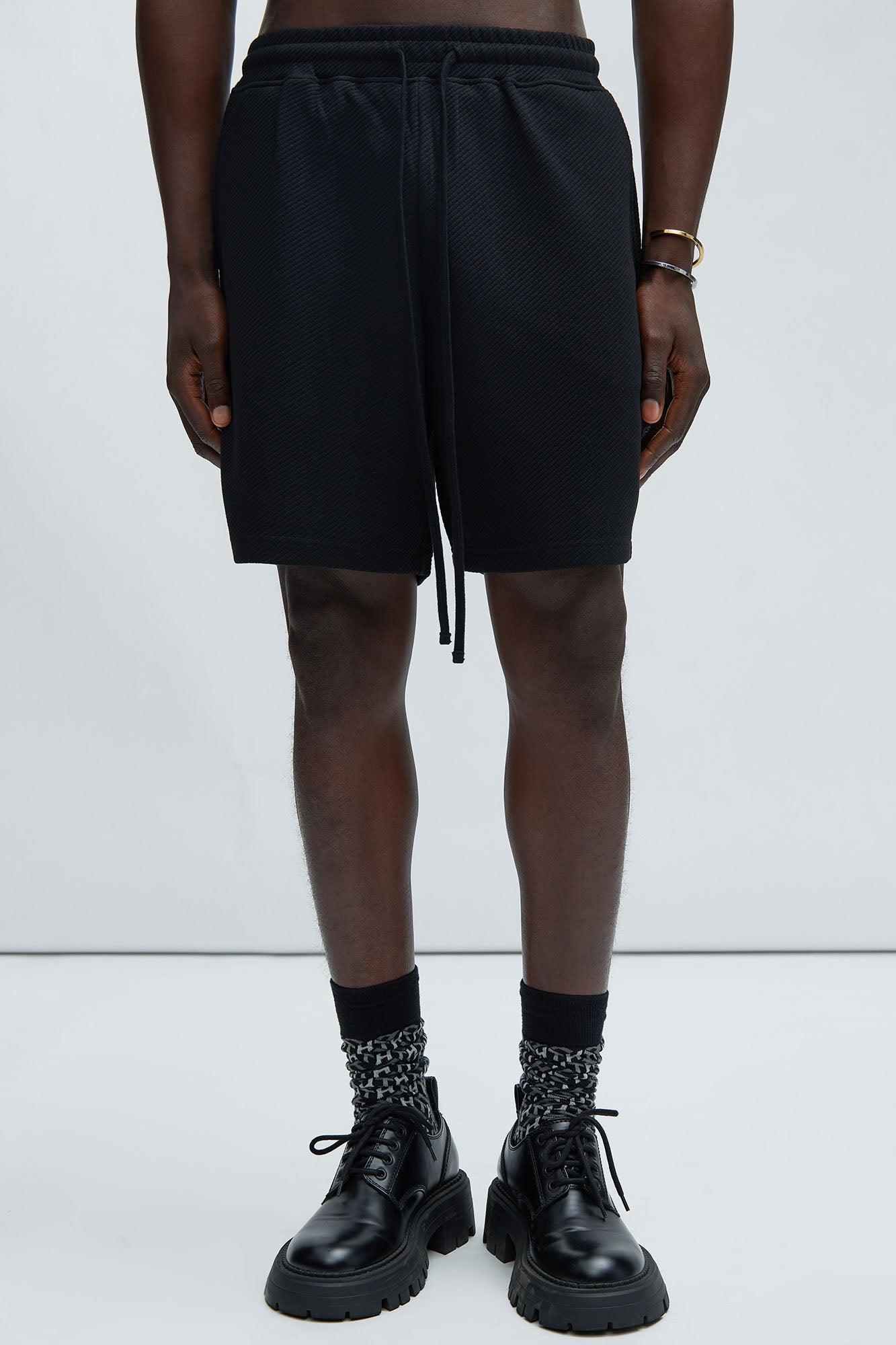 Kina Textured Shorts - Black Product Image