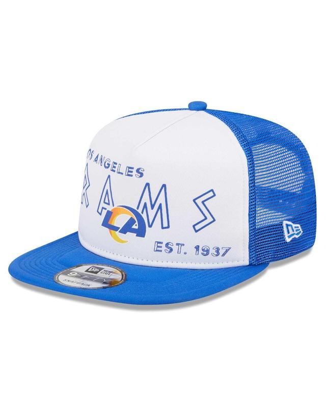 Mens New Era /Royal Los Angeles Rams Banger 9FIFTY Trucker Snapback Hat Product Image