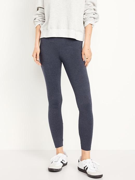 Mid-Rise Jersey Crop Legging Product Image