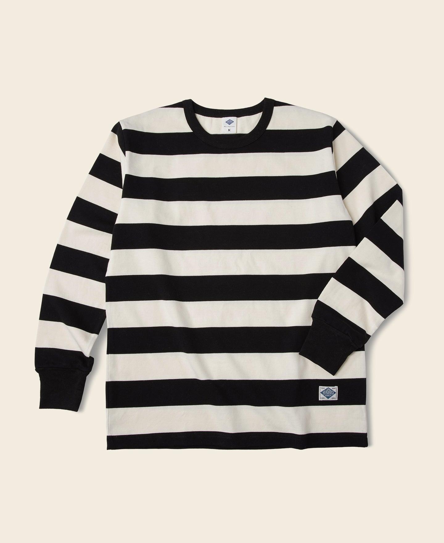 9 oz Wide Striped Long Sleeve T-Shirt Product Image