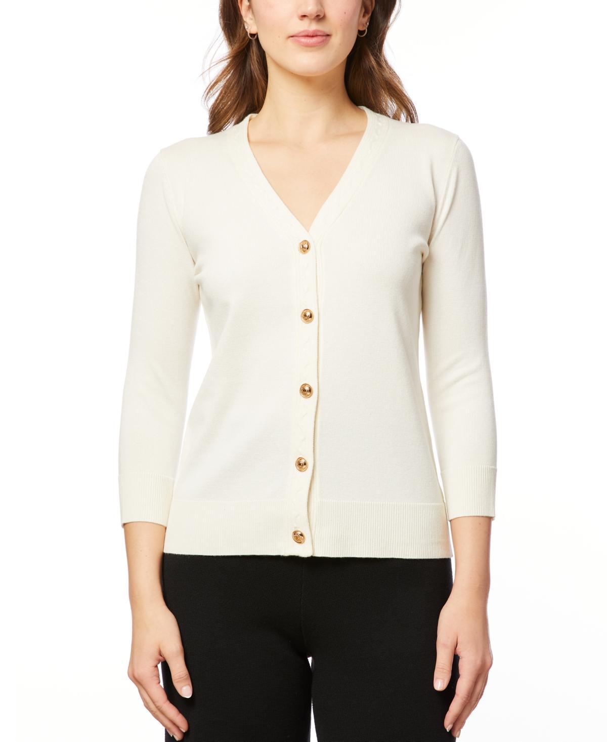 Melissa Paige Womens V-Neck Button-Front Cardigan Product Image