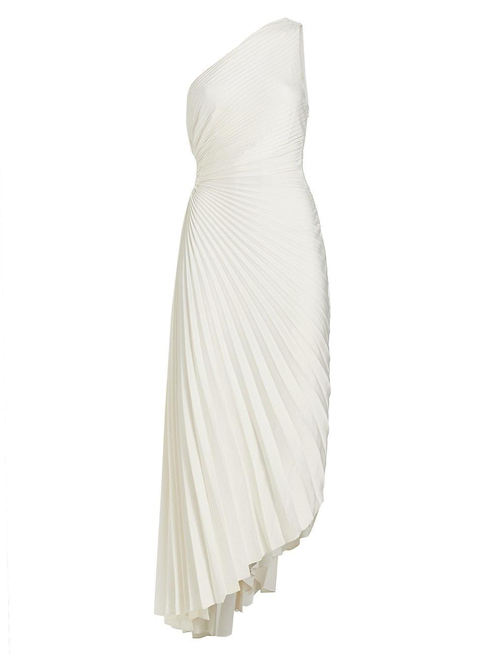 Womens Delfina Asymmetrical Pleated Dress Product Image