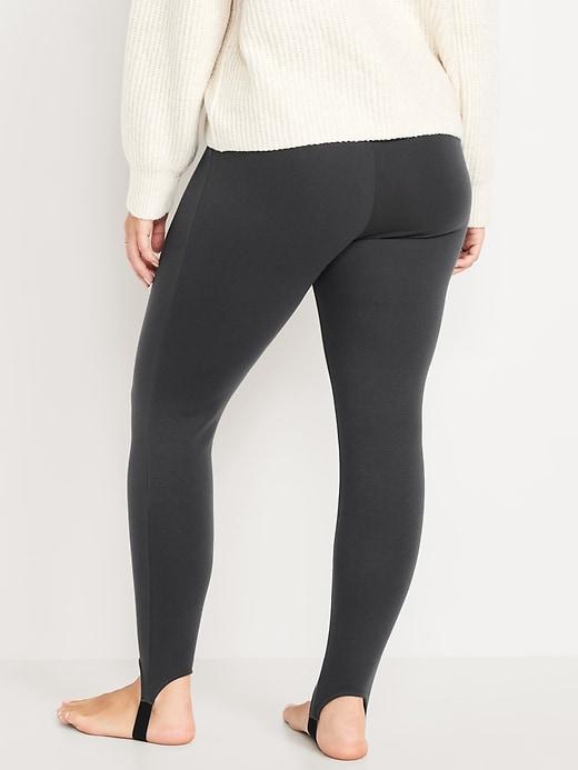 High-Waisted Fleece-Lined Stirrup Leggings Product Image