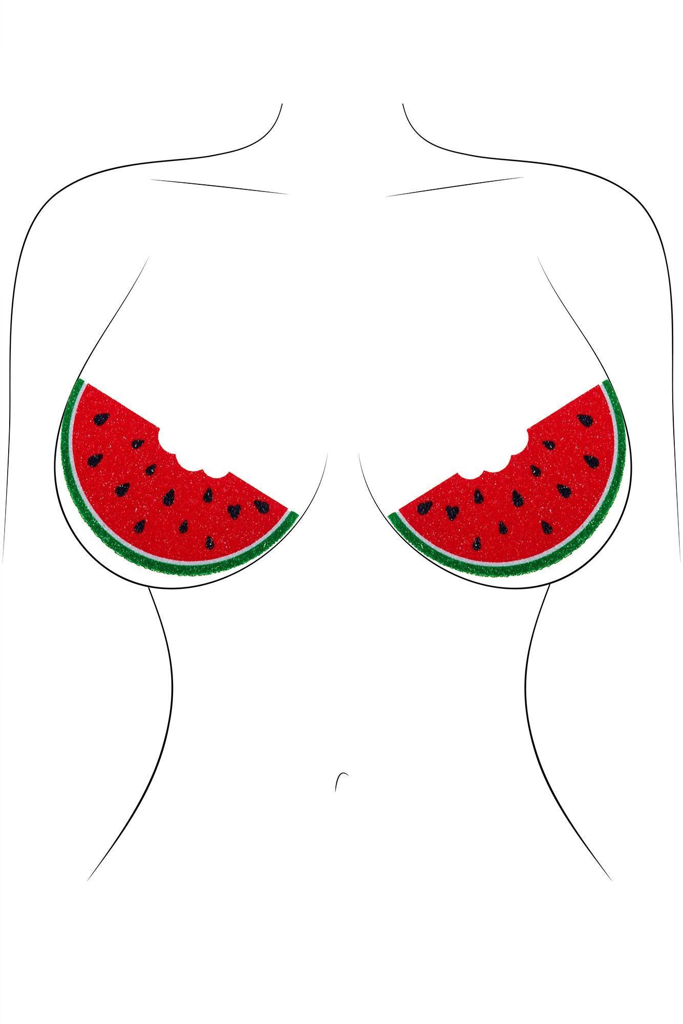 Take A Bite Watermelon Nipple Cover Pasties - Red Product Image