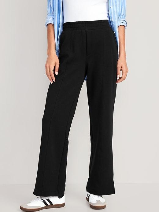 High-Waisted Dynamic Fleece Wide-Leg Pants Product Image