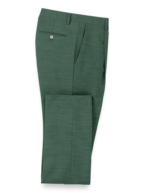 Performance Blend Single Pleat Suit Pants - Green Product Image