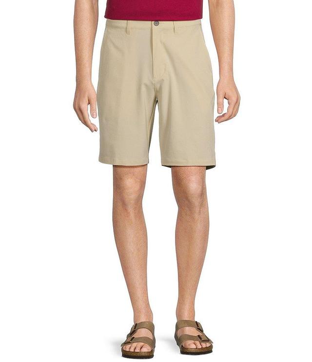 Caribbean Isle Breeze Flat Front Performance Stretch 9#double; Inseam Shorts Product Image