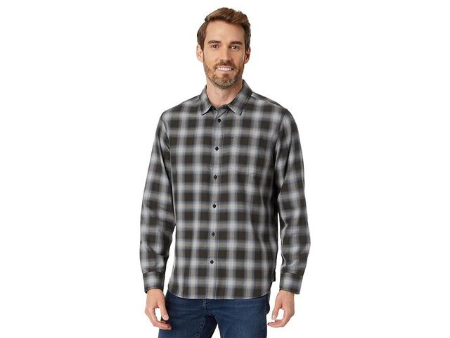 prAna Los Feliz Weathered Blue Flannel Long Sleeve Organic Materials Woven Shirt Product Image