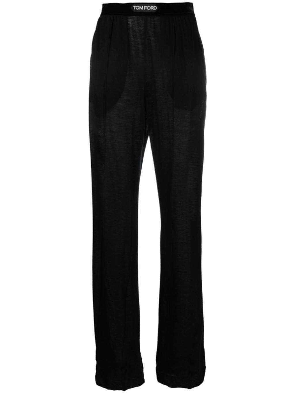 TOM FORD Logo-waistband Cashmere Track Pants In Black Product Image