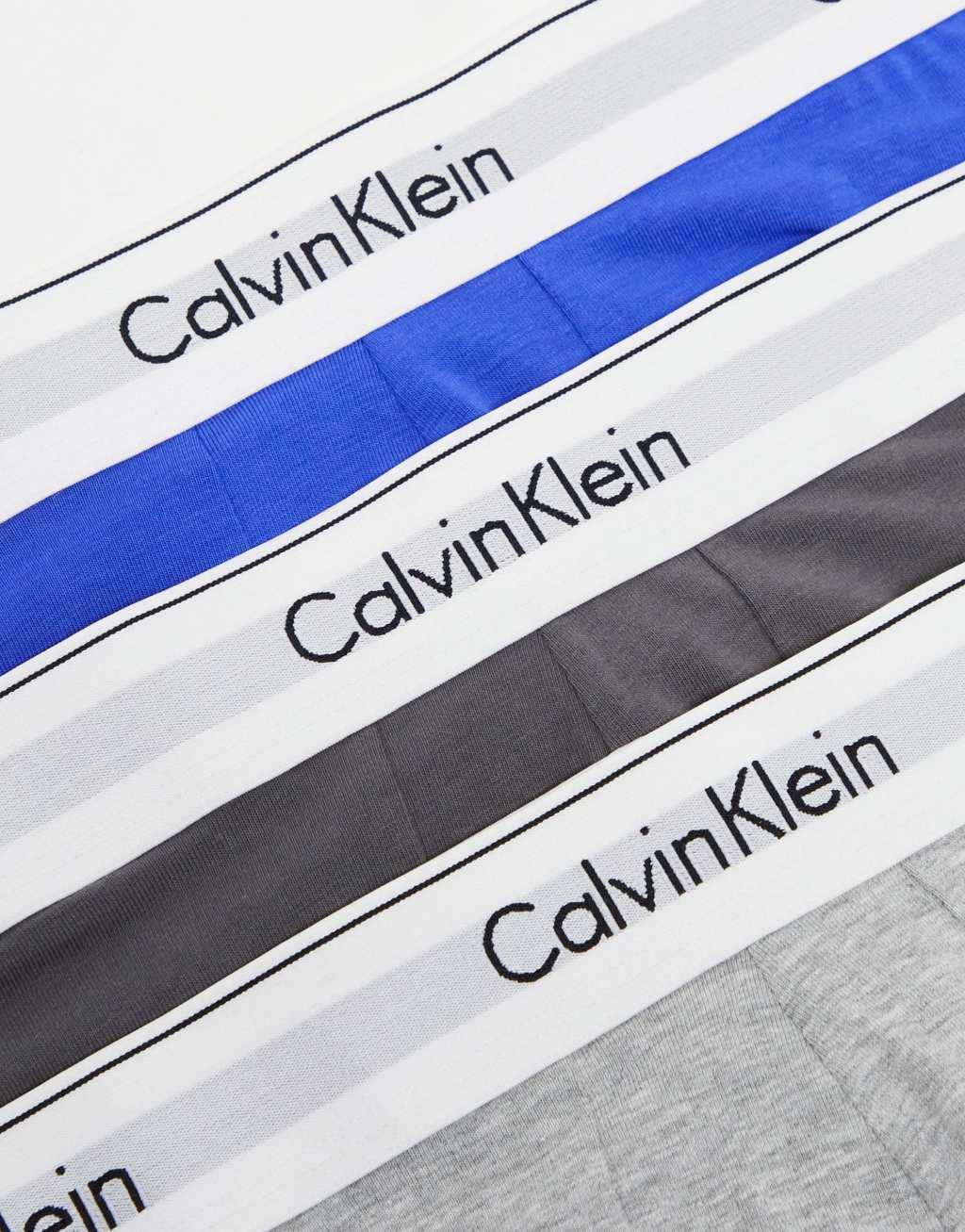 Calvin Klein cotton stretch trunks 3 pack in multi Product Image