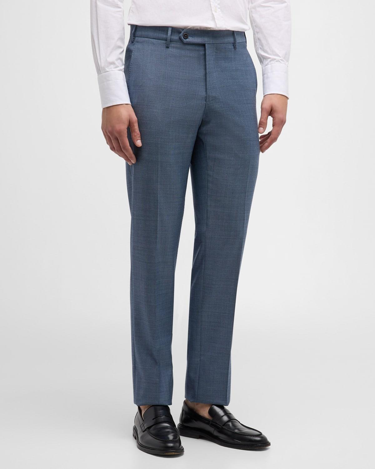 Mens Parker Classic Flat-Front Trousers Product Image