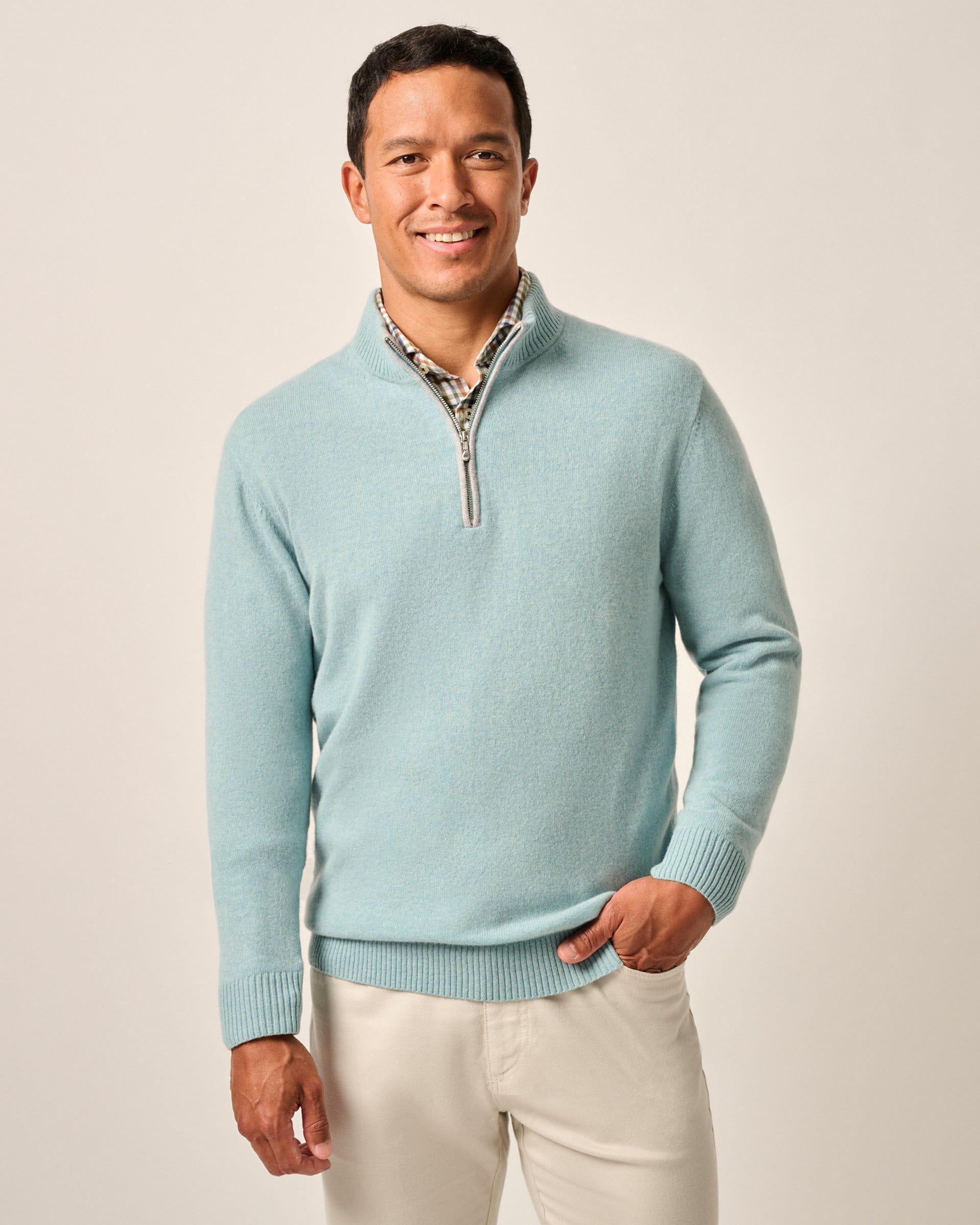 johnnie-O Mayfair Cashmere Quarter Zip Sweater Product Image