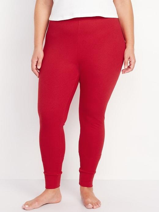 High-Waisted Waffle Pajama Leggings Product Image