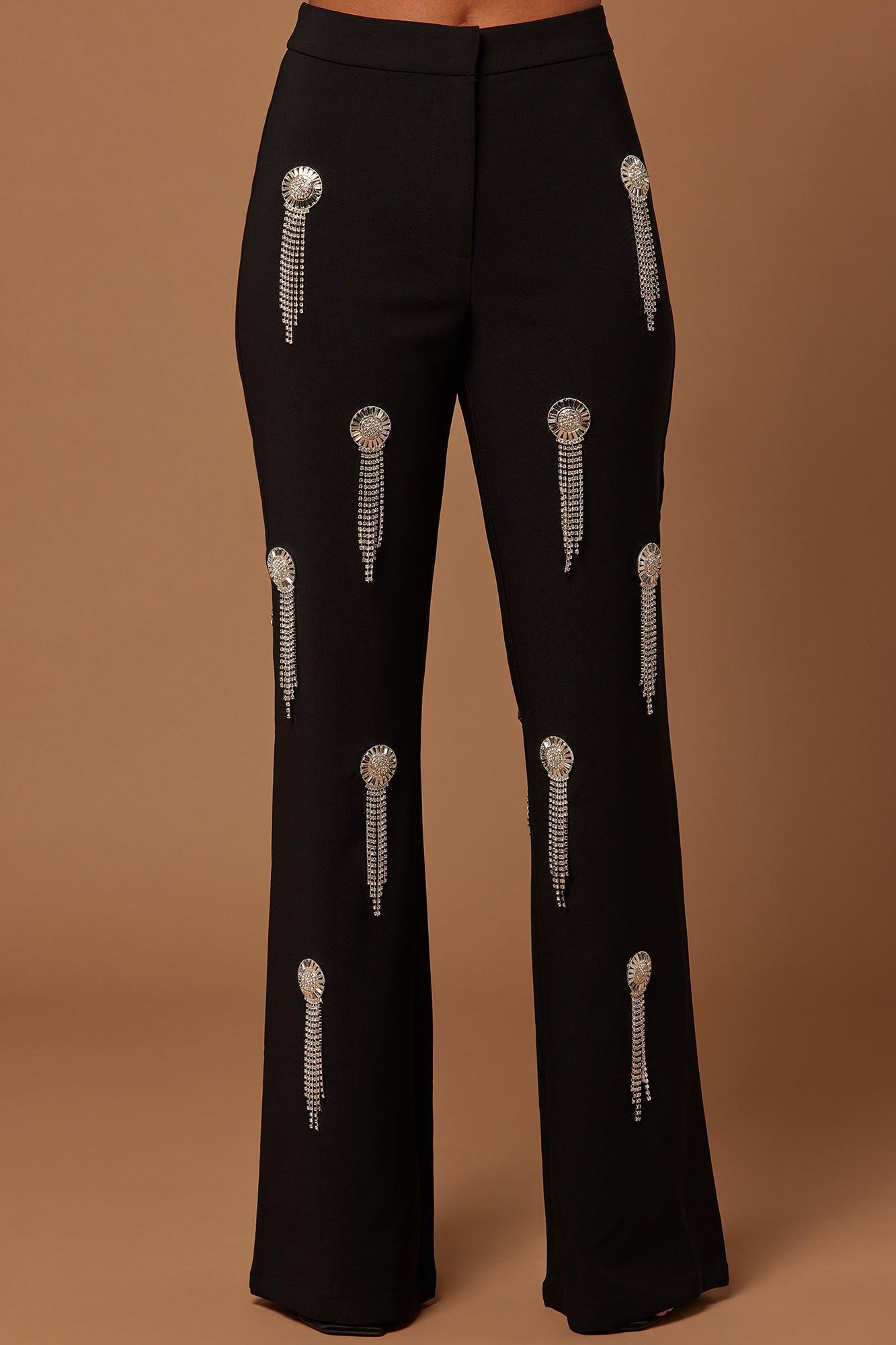 Ramona Embellished Pant - Black Product Image