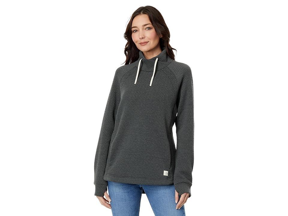 L.L.Bean Ridgeknit Crossneck Pullover (Shale /Black) Women's Clothing Product Image