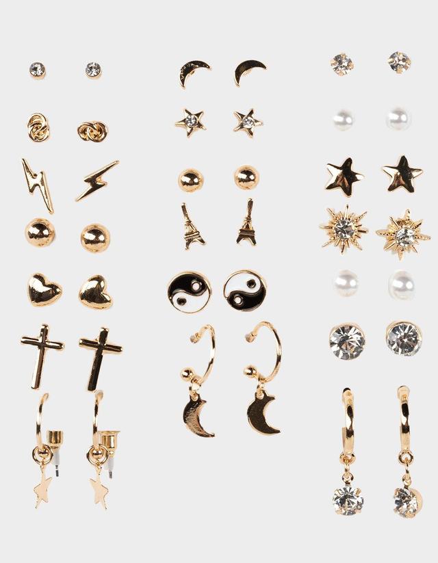 FULL TILT 20 Pack Cross/Paris Earring Set Product Image