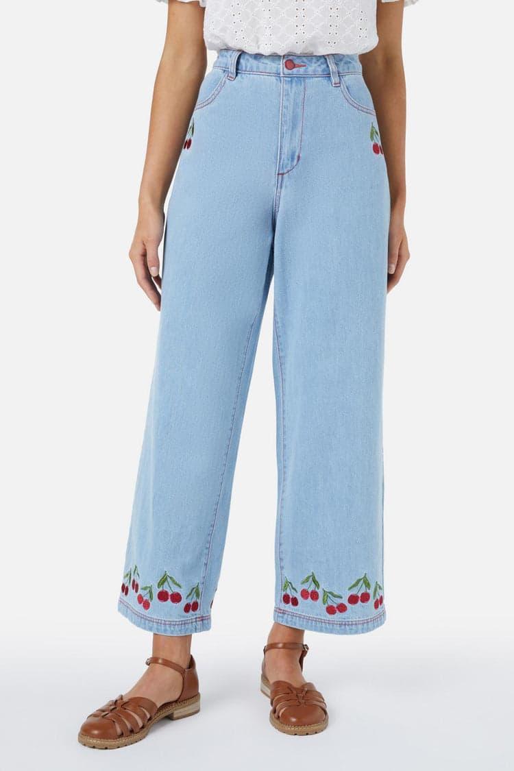 Cherry Embroidered Jean Product Image