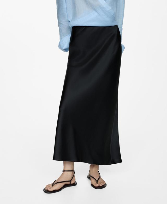 Mango Womens Midi Satin Skirt Product Image