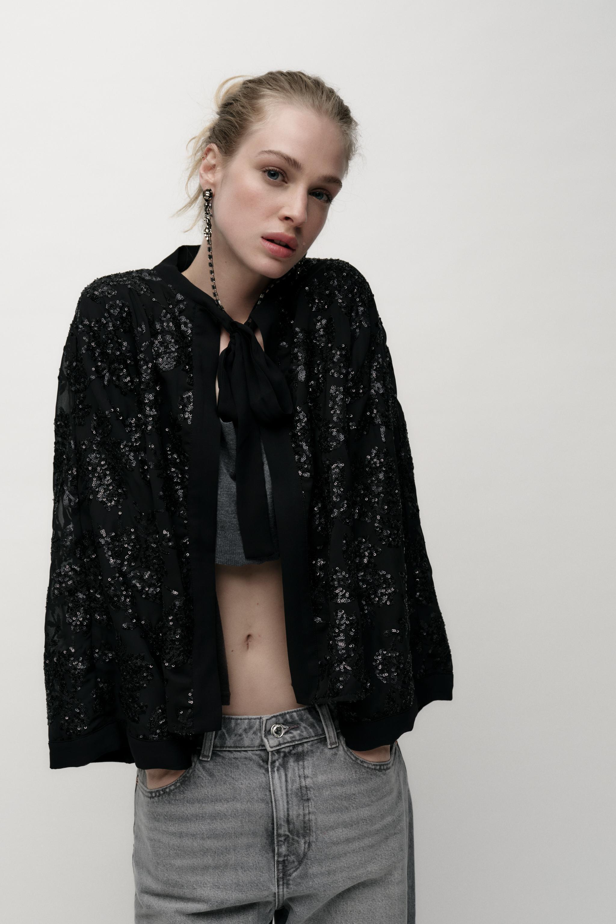 BOW SEQUIN JACKET Product Image