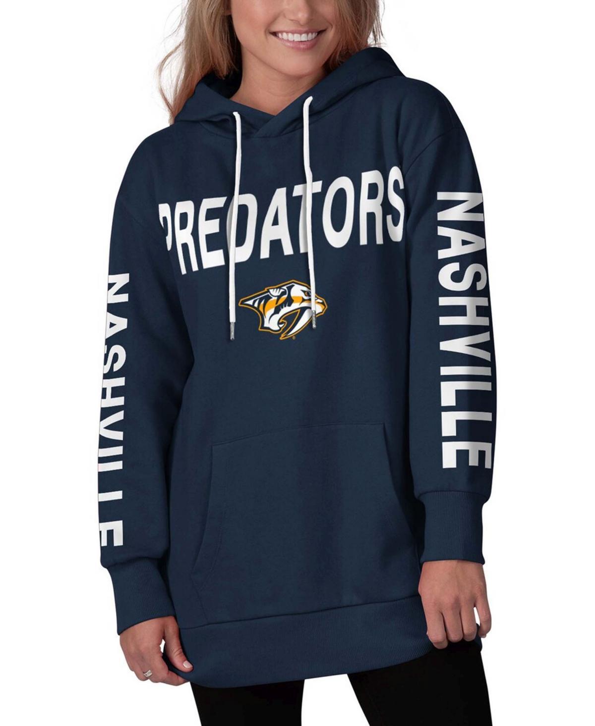 Womens G-III 4Her by Carl Banks Navy Nashville Predators Extra Inning Pullover Hoodie Pdt Blue Product Image