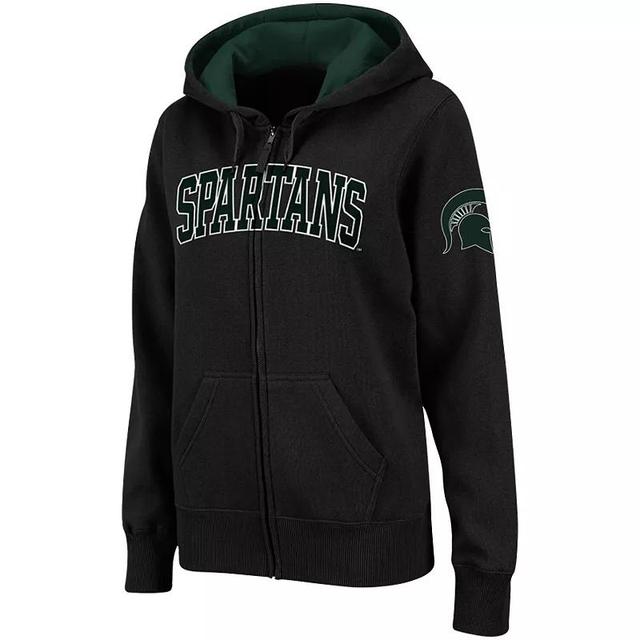 Womens Stadium Athletic Michigan State Spartans Arched Name Full-Zip Hoodie Product Image