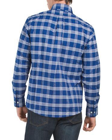 Stripe Long Sleeve Oxford Logo Shirt for Men Product Image