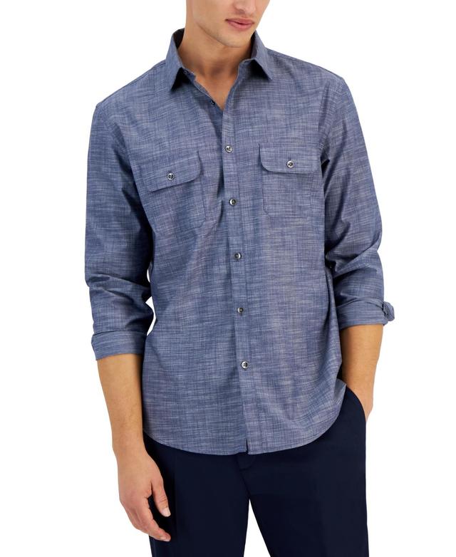 Alfani Mens Regular-Fit Solid Shirt, Created for Macys Product Image