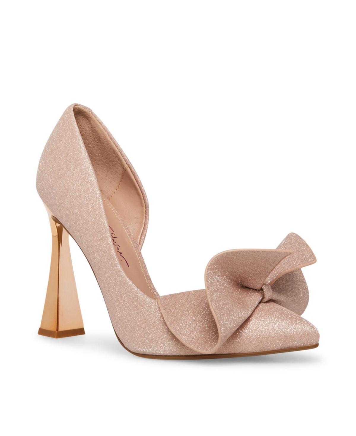 Betsey Johnson Nobble Bow Sparkle Pointed Toe Pumps Product Image