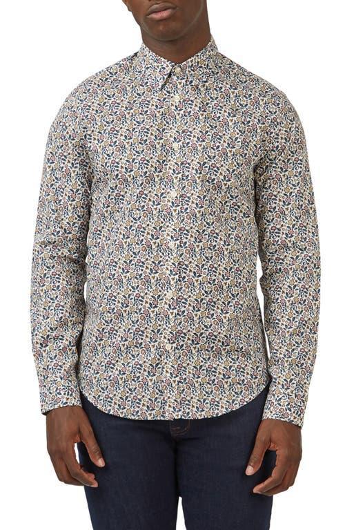 Ben Sherman Mens Multi-Colored British Floral-Print Shirt Product Image