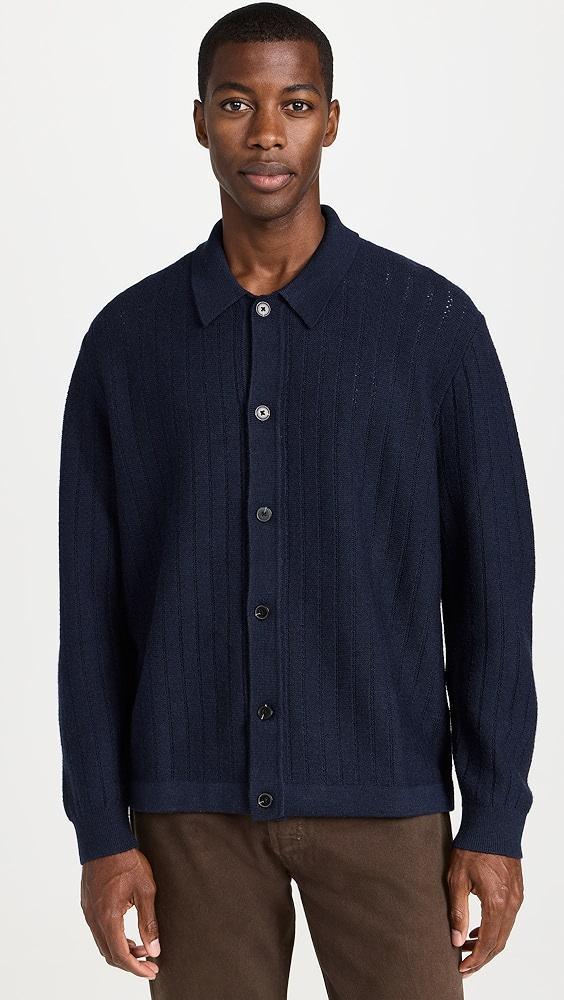 Madewell Merino Long Sleeve Stitch Shirt | Shopbop Product Image