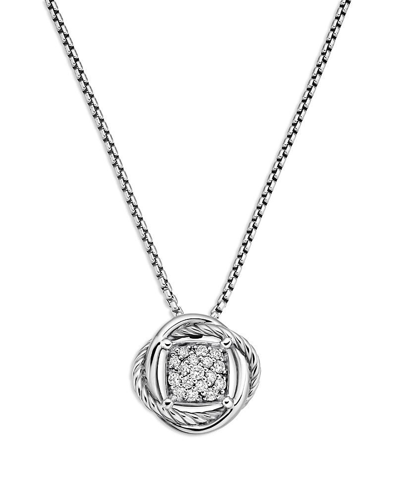 Womens Infinity Pendant Necklace in Sterling Silver Product Image