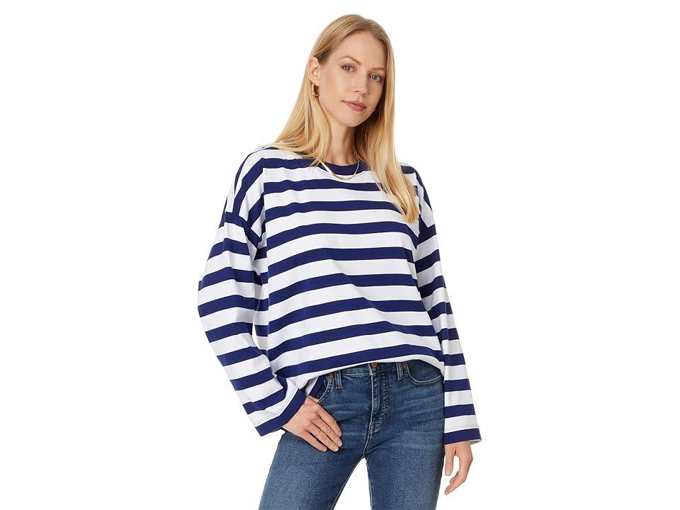 Madewell Easy Long Sleeve Tee (Bright Cobalt) Women's Clothing product image