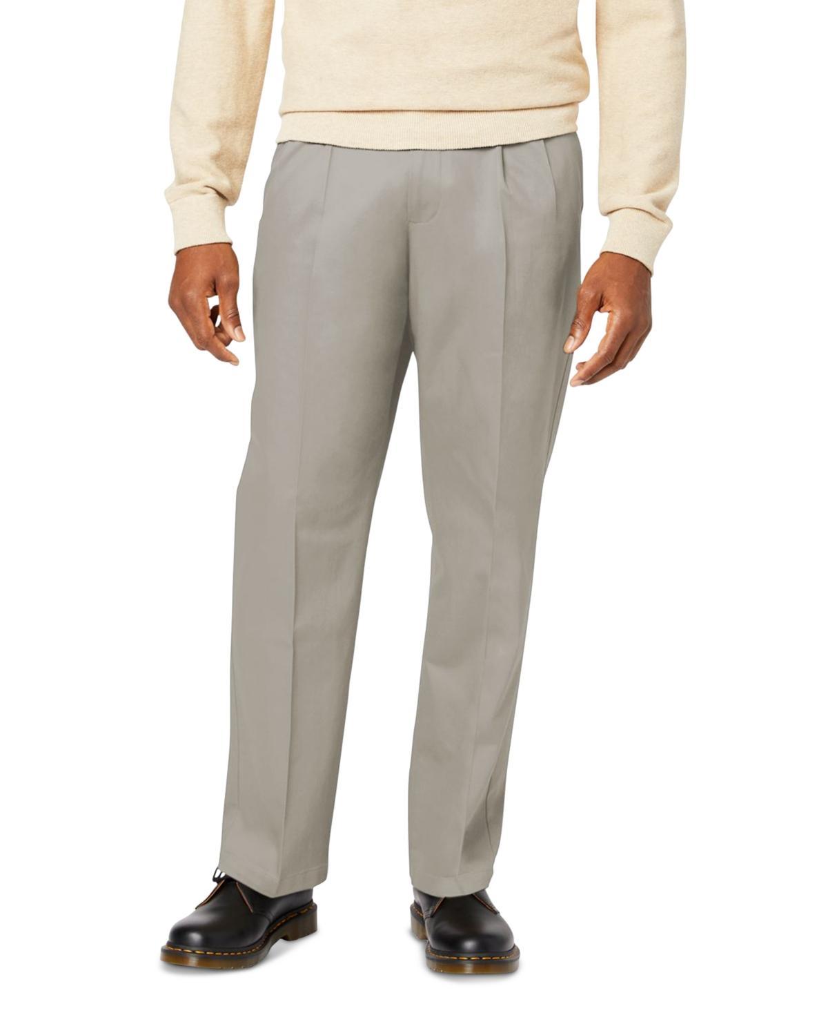 Dockers Mens Signature Relaxed Fit Pleated Iron Free Pants with Stain Defender Product Image