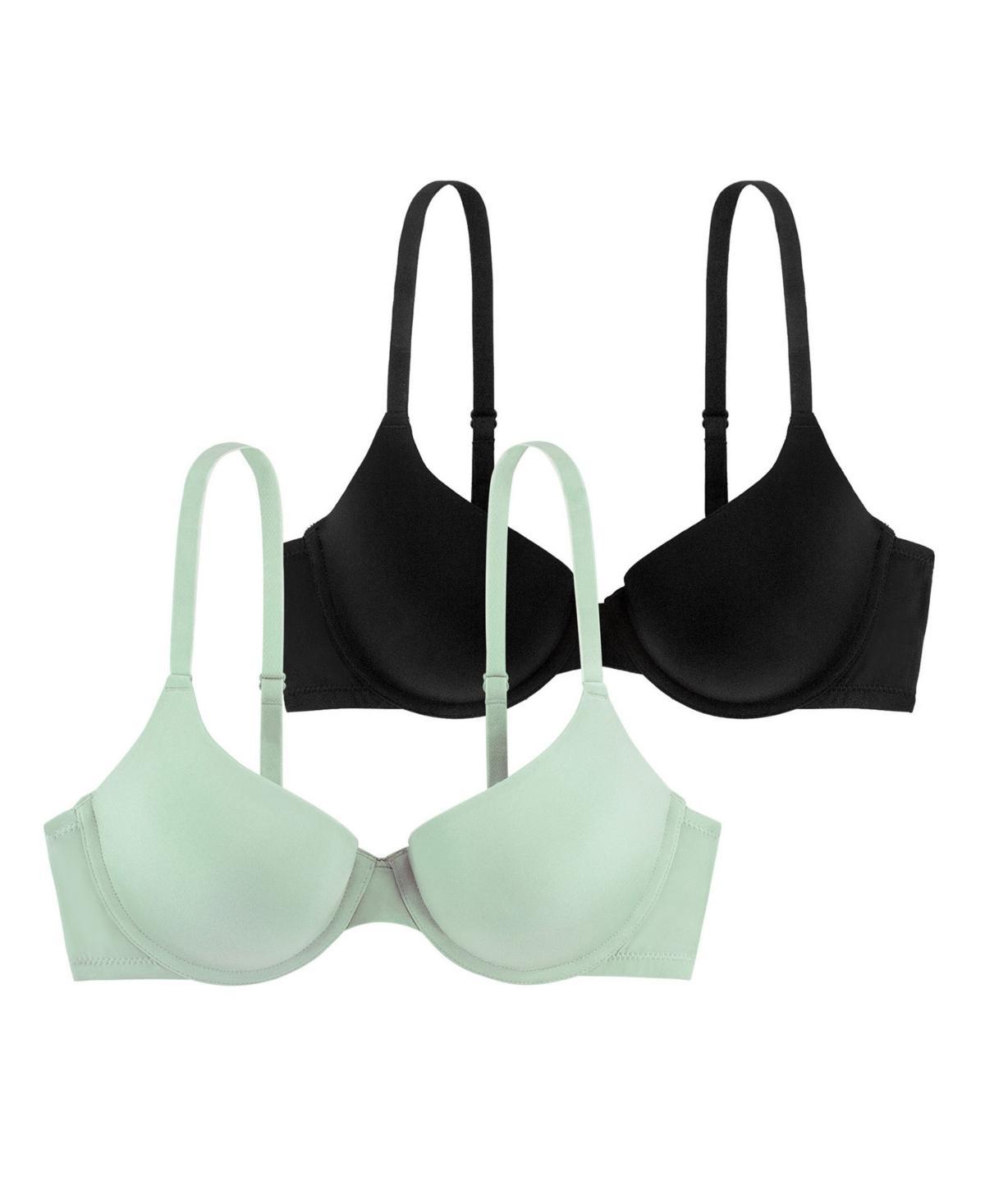 Dorina Womens Michelle 2 Pc. Light Padded Demi Bra, D17195MI033-2X0230 - Black Product Image