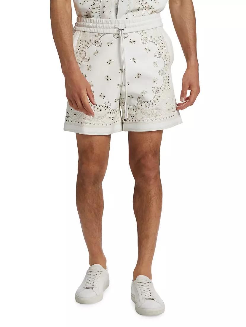 Bandana Leather Shorts Product Image