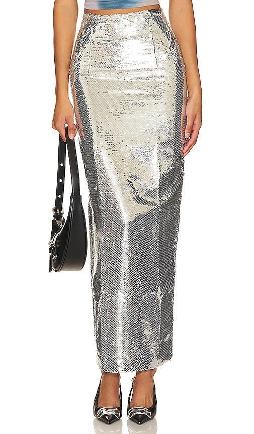 Kim Shui Pailette Maxi Skirt in Metallic . Product Image