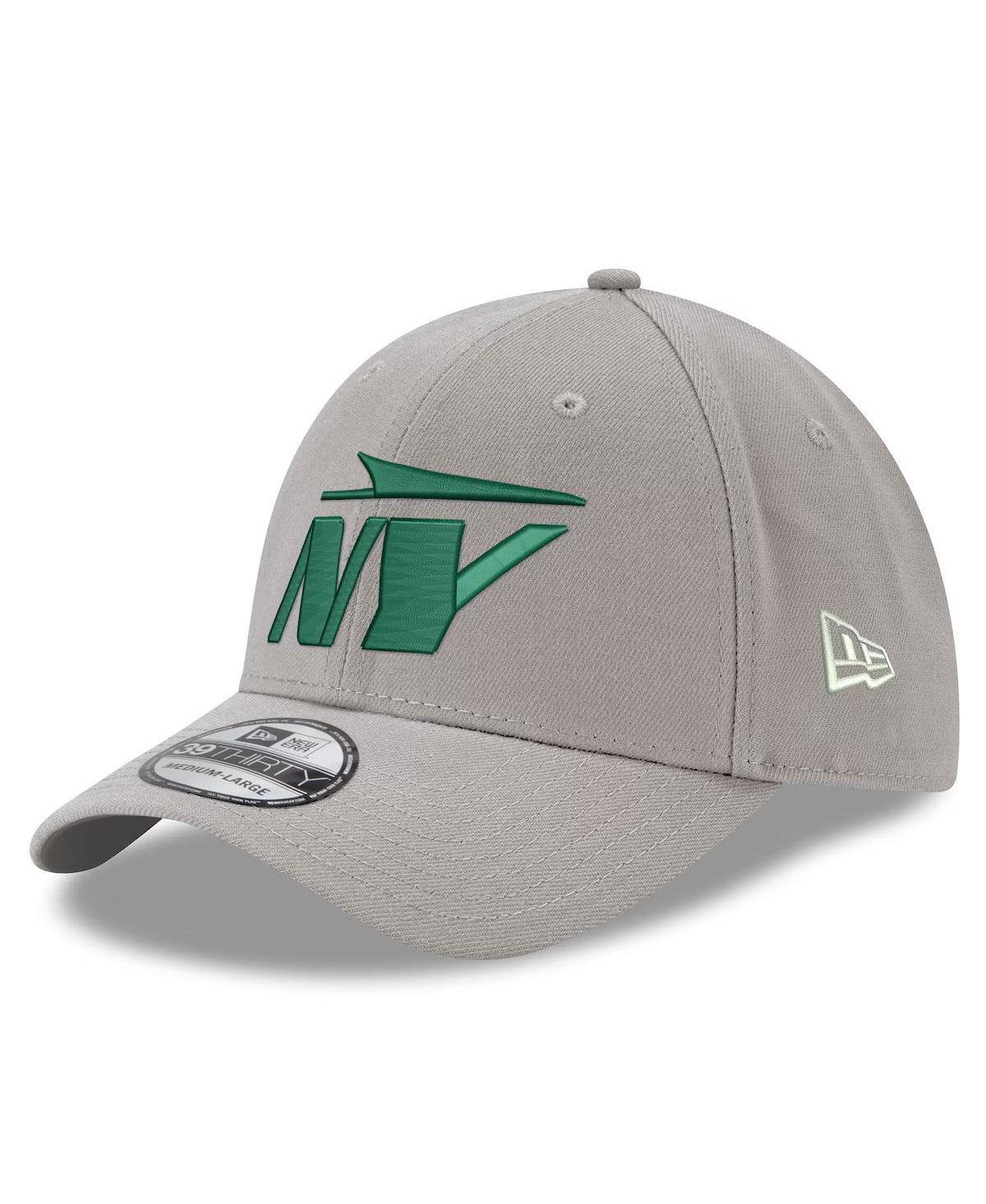 New Era Mens Gray New York Jets Flight 39THIRTY Flex Hat Product Image